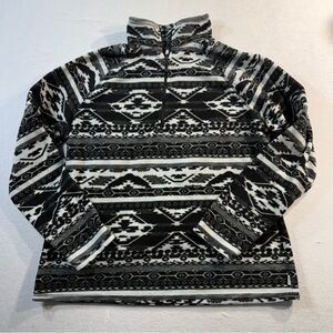 Eddie Bauer Aztec Patterned Fleece Quarter Zip